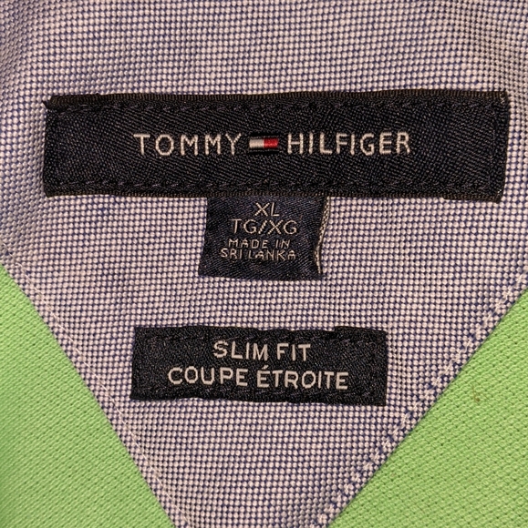 Tommy Hilfiger light/lime green collared shirt - Picture 4 of 4
